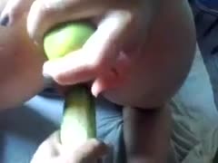 My daughter lets me push zucchini up her chocolate hole and snatch.